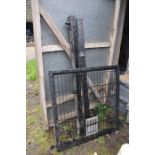 metal access gate with two posts 112cm x 115cm - posts 180cm