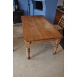 Vintage Rectangular Pine Kitchen Table