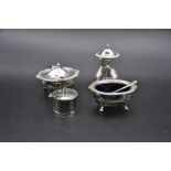 Silver plated condiment set