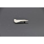 Sterling Silver Brooch in the form of an F-111 jet fighter c.1970's 3.6 grams