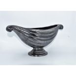 Crown Devon pewter glazed flower vase