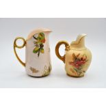 Two decorative creamer jugs, by Carlton Ware and Royal Worcester