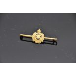 9ct gold Royal Engineers regimental tie pin 1.9 grams