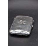 English sterling silver cigar case, Birmingham 1916 (r), maker Charles S Green & Co (CSG&Co), gilt