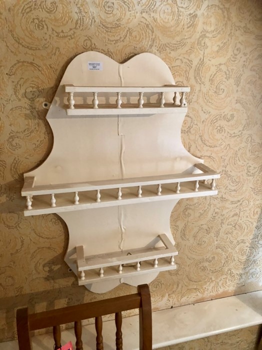 Painted wall shelf, 55 x 62 cm