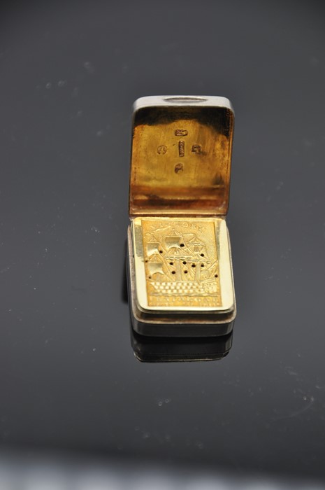 Rare and historically significant English sterling silver vinaigrette, Birmingham 1805 (h), maker - Image 9 of 9