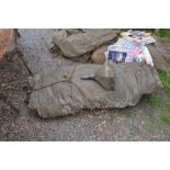 Vintage stack canvas tarpaulins