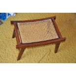 Foot stool with wicker seat 33 x 53 x 28cm