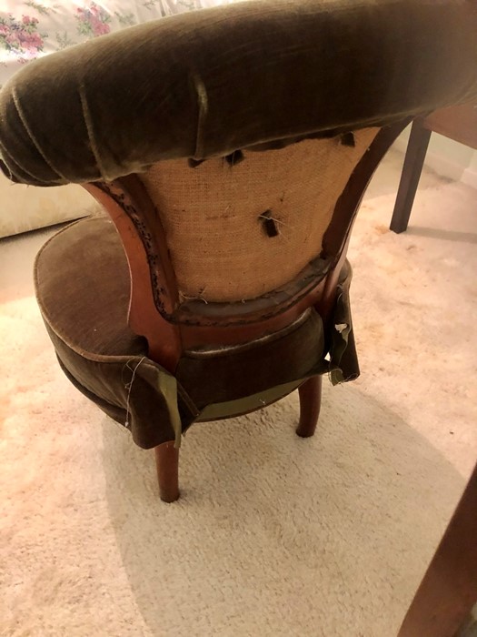 Victorian mahogany chair - Image 2 of 3