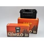 Nimslo 3D Quad Lens Camera - 35mm Film Camera in orginal box with Genuine Nimslo Opti-Lite Small