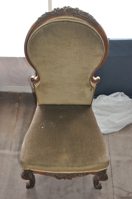 Victorian spoonback chair