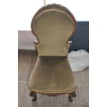 Victorian spoonback chair