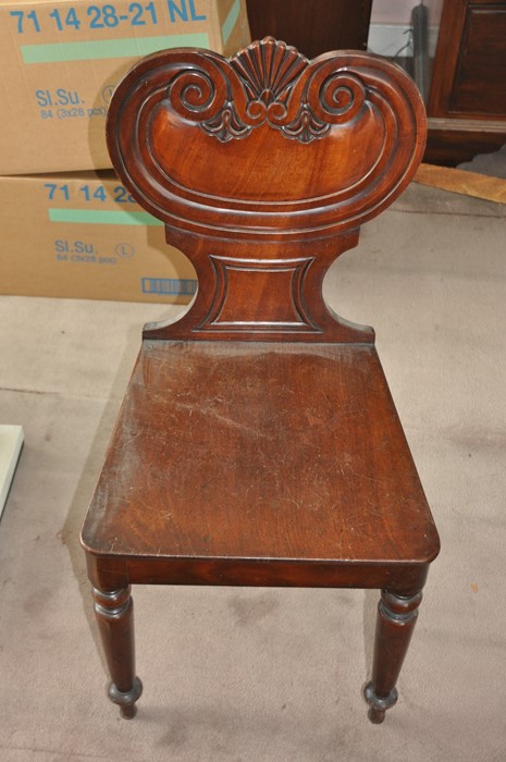 Victorian mahogany hall seat 43 x 39 cm x seat height 45cm