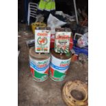 Agri Castrol drums & 2 tins