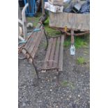 Garden Bench with caste metal ends