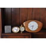 4 clocks incl 3 travelling alarm clocks and a Smiths mantle clock