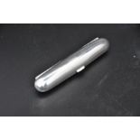 Silver cigar case Mappin & Webb, single 14 cm long 61.6 grams