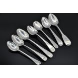 Seven sterling silver spoons to incl one rare Irish spoon as follows Maker Edward Twycross (TWY+),