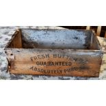 Vintage Wooden Butter Crate