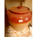 Salt glazed pot with lid, 40cm