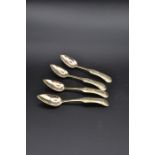 4 Dutch sterling silver-gilt grapefruit spoons Amsterdam 1846 (M), maker Willem Hendrick Woortman (