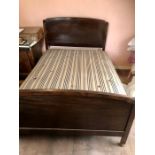 Vintage double bed with metal base