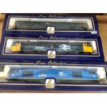 3 Boxed Lima Locos 00 gauge 60006 Scunthorpe Iron Master , 50 046 Ajax and 50 019 Ramillies