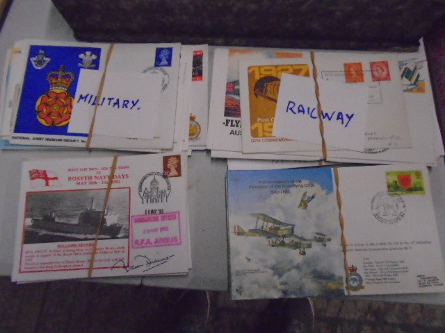 First day covers including Beatrix Potter, Military, Railway, 60's-70's, Navy plus a box of loose - Image 2 of 6