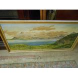 Chris Williams 74 Oil on Canvas Highland Loch 90 x 42 cm