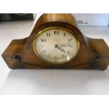 Oak Cased 8 Day Mantle Clock 11 inches wide