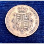 1844 Shield Back Queen Victoria Young Head Half Sovereign ( worn )