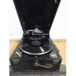 Wind up gramophone by Columbia model no. 202