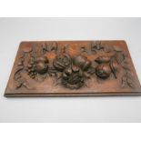 Carved Black Forest Wooden Panel 12 x 6 inches