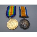 British war medal and victory medal both to pte J.M Smith R. Wilts Yeo