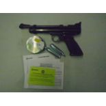 C02 .22 air pistol with paper work and accessories