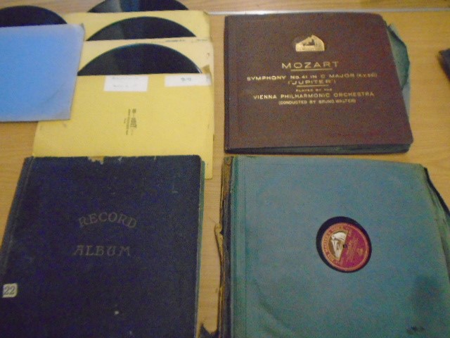 78s record collection, classical some records are shattered at the edge