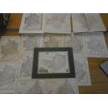 Maps a collection of Monmouthshire one with coloured mount plus others