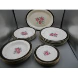 Barretts 'delphatic' china part dinner set, 25 pieces