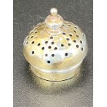 British sterling silver-gilt lid, possibly from a sugar sifter, hallmarked to collar c1790 6.8