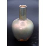 Ruskin-style single stem porcelain vase with iridescent glaze c1910 - small chip to rim
