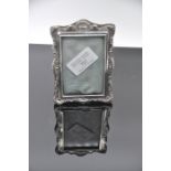 English sterling silver bordered photograph frame, Birmingham 1902 (c), makers mark rubbed,