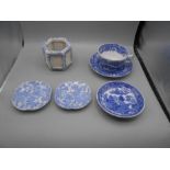 Assorted Blue and White China