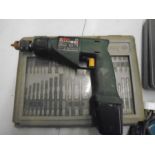 Bosch cordless drill and case of drill bits
