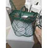 Garden Trug , Hand Tools and Wire Chicken