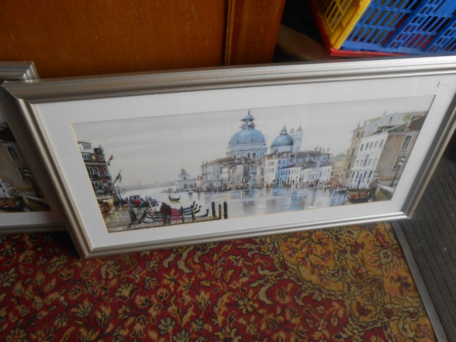 Half Stillage of modern framed Prints ( stillage not included ) glass broken on one picture and - Image 9 of 21