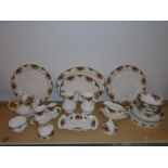 Royal Albert 'old country roses' 125 piece part dinner service comprising 12 dinner plates, 15