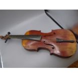 Violin, no name, broken in several places