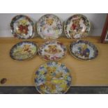 Franklin Mint picture plates featuring teddies