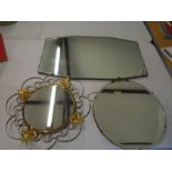 3 vintage mirrors