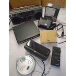 Radio's, alarm clocks, pocket memo, dvd player, personal cd player etc